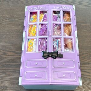 Purple Doll Wardrobe with Bow Handle